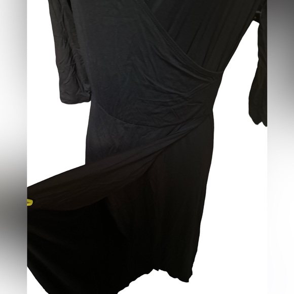 H&M Deep V-Neck High/Low Black Dress - Picture 5 of 7